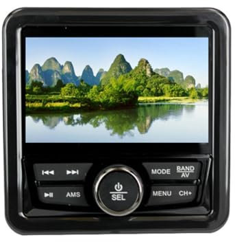 reamhome Marine Radio Boat Stereo Bluetooth FM AM Audio Player Waterproof for Yacht ATV UTV Golf Cart Motorcycle