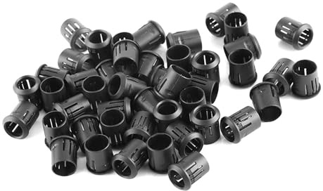 3 Mm 5 Mm 8 Mm 10 Mm LED-Lampendiodenhalter, Schwarze Nylon-Blendenhalterung, 50-teilige Fassung Zum Einfachen Anbringen von LEDs an Platinen, Robust und Langlebig (10 mm)