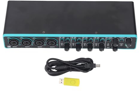 Professionelle -Schnittstelle, 24bit/192 KHz USB -Soundkarte mit 48 -V -Phantom -Netzwerk -Plug & Play für Windows & Mac OS X