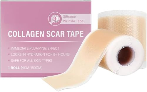 Feuilles de cicatrices en silicone, pansements en silicone avec collagène, films médicaux pour section C, opérations, brûlures, acné, doux pour la peau, respirant (1 pièce)
