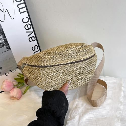 AAIXXIZAO Sacs Banane Sac Banane en Paille Sac De Poitrine Sac De Taille Sac De Bandoulière Sac À Bandoulière Sac À Bandoulière Sac De Taille Tissé De Voyage Sacs À Main Sac De Plage