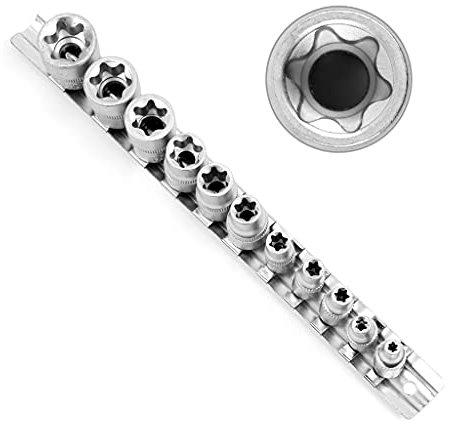 Jeu de douilles dynamométriques E4 E20 femelles E-TORX avec douille étoile externe femelle 1/4 3/8
