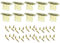 10Pcs Semi Concealed Kitchen Cabinet Hinges Closing Hinges Inset Inset Antique Cabinet Hinge for Furniture Cupboard Door
