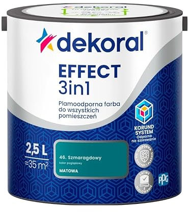 TRANS - PAL Wall Paint - 2.5L Paint -Stain-Resistant, Scrub-Proof, Easy to Apply, Matte Finish, Anti-Fungal, Ideal for Kitchens, Bathrooms & Living Spaces – up to 35m² Coverage (Emerald)