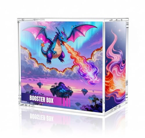 Wigearss Acryl Case Magnetisch, Schutzhülle, Schutzbox für Pokemon Booster Box