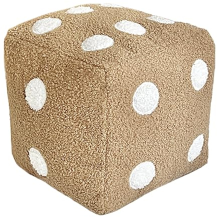 AVZYARDY Grunge Dice Pillow 8x8 Inch, Soft Plush Cube Cushion for Bedroom Decor, Aesthetic Gaming Setup Room Accessories, Cute Stuffed Dice Plush for Home Sofa Decor