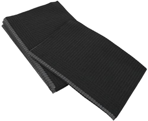 Healeved 125pcs Disposable Absorbent Nail Art Table Mats Black Manicure Pads Salon Supply Clean Paper Desk Covers for Nail Care and Practice