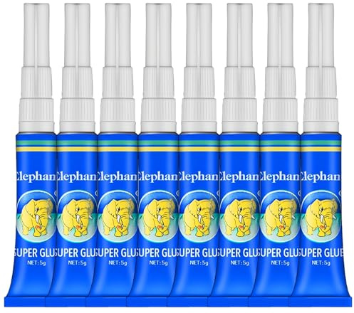 8 PCS Aquarium Glue, Clear Aquarium Safe Silicone, Sturdy and Waterproof for Aquatic Plants Rocks Moss Corals Stones and Wood (5g)
