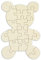 Holzpuzzle Teddy zum selbst gestalten und bemalen - 19 Teile, 29 x 19,5 cm - personalisierbares Puzzle aus Holz