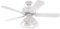 Westinghouse Lighting 72209 Ventilador de Techo Barnett para Interior Blanco, 122 cm, Juego de iluminación LED Regulable con Pantalla Tipo Jaula, Control Remoto Incluido, 55 W