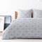 BEDSURE Bettwäsche 155x220 3teilig Bettbezug - Bettwäsche-Sets 155 x 220 cm mit 2 Kissenbezüge 80x80 cm, ÖKO-TEX Wendebettwäsche Bedding Gitter Grau Muster für Einzelbett mit Reißverschluss