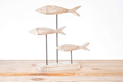 mare-me Deko Fischschwarm Holz