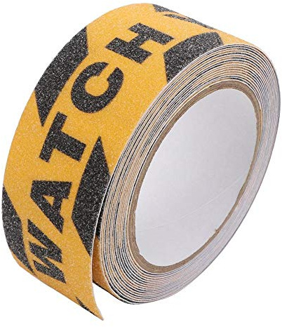 Regun Anti-Slip Tape, High Traction, Strong Grip Abrasive, PVC Floor Stair Step Abrasive Caution Safety Tape Sticker for Stairs Tread Steps Ramps Indoor Outdoor(Length 5m x Width 48mm)
