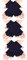 SATINIOR 3 Paar fingerlose Handschuhe für Damen, Winter, Halbfinger, Strickhandschuhe für Damen und Herren, Blau, Marineblau, Einheitsgröße