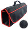 L & P Car Design Kofferraumtasche Organizer Autotasche Auto Kofferraum KFZ Tasche Toolbag Aufbewahrungstasche mit Klettverschluss (Schwarz rot)