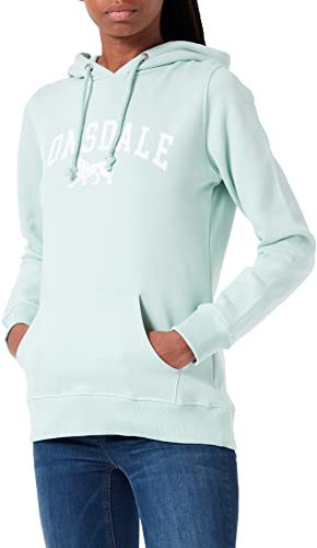 Lonsdale Damen Balnacoil Hooded Sweatshirt, Pastel Green/White, S EU