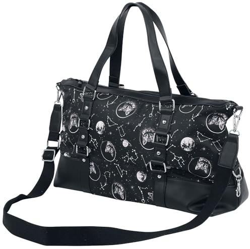 Banned Alternative Space Cat Frauen Handtasche schwarz/weiß