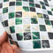 Hiseng 3D Mosaico Adesivi per Piastrelle, Impermeabile Adesivo da Parete Decorativo Adesivi murali Autoadesivi per Cucina Bagno Casa e Marmo Pareti, 20x20 cm (Verde,5 Pezzi)