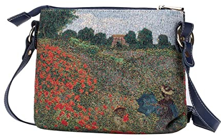 Goebel Umhängetasche Artis Orbis Mohnfeld von Claude Monet aus Gobelinstoff und Kunstleder, 25x19x5 cm, 67-061-93-1