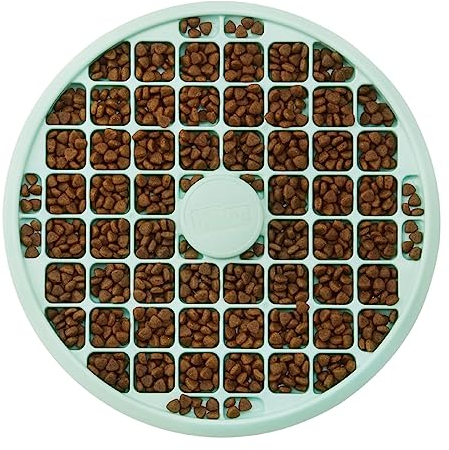 Outward Hound Fun Feeder Slo Tray Slow Feeder Dog Bowl for French Bulldogs and Other Brachycephalic Breeds Or Flat-Faced Breeds - One Size - Mint Green
