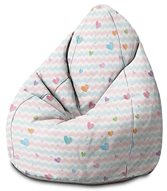 DreamRoots Sitzsack Kinder mit füllung - Bodenkissen Kinder Sitzsack - Kinderzimmer 70 x 70 x 105 cm - Bean Bag Kinder - Bubibag - Kindersitzsack - Sitzkissen Boden
