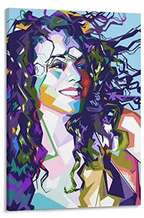 AIPHE Foto Auf Leinwand Mari-ah Car-ey Geometrie Schauspieler Sänger Poster Leinwand Wandkunst Bilder für Schlafzimmer Wandkunst Geschenke Dekor 30x50cm Kein Rahmen