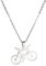 EUEAVAN Fahrrad-Sport-Anhänger-Halskette, Reisen-Charm, Radfahrer, Choker, Schmuck, Geschenke für Radfahrer, Frauen, Mädchen, Teenager, Edelstahl, Kein Edelstein (A-Silber)