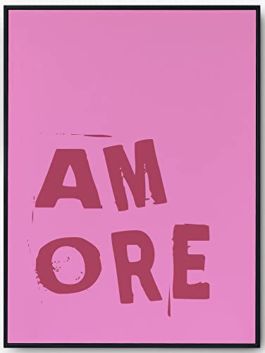 JOPRICO Poster Amore - Sprüche Poster - Liebe Poster auf italienisch - pink Größe 50x70 cm