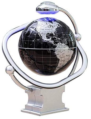 Globes of Earth 8 Inch LEDGlobe with LED Light,Black Magnetic Globe Floating Light for Kids Birthday Gifts, Teacher Gifts and Boyfriend Birthday