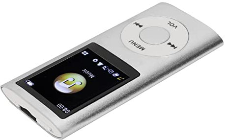 MP3-Player, Stilvoller, Multifunktionaler, Verlustfreier Sound, Schlanker 1,8-Zoll-LCD-Bildschirm, Tragbarer MP3-Musik-Player (Silber)