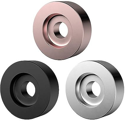 Adattatore da 45 giri/min per giradischi in vinile da 7 pollici, 3 pezzi, argento, nero, oro rosa, cupola in alluminio massiccio, adattatore 45 per giradischi per lettori in vinile