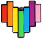PrideGEO Regenbogen Brosche, LGBTQ+ Pride Pin Anstecker, kreatives Design für Kleider, Anzüge, Jacke, Taschen, Rucksäcke - Rainbow Love