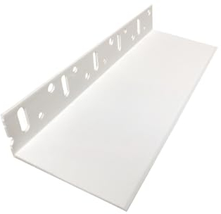 5 Stab PVC-Sockelprofil Basis 55 mm WDVS Abschlussprofil 5 Stab x 2 m =10 m Fassade