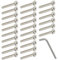 50pcs Vis à Tête Cylindrique à Six Pans M6*60mm Vis de Lit Boulons Meubles Vis Tete Plate, Filetage Partiel, pour Meubles Berceaux Lits et Chaises (M6*60)