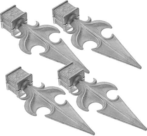 ANDRESLAD 4 Pièces Tête De Clôture Clôture Décorative Décorations De Jardin Clôture En Aluminium Tête En Aluminium Clôture Lances Décoratif Post Embouts Clôture Ornementale Topper Porte