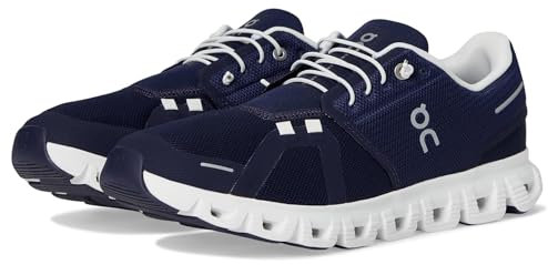 On Damen Cloud 6 Sneaker, Midnight/Weiß, 46 EU