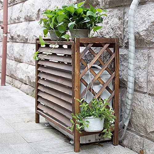 Sichtschutzzaun für den Außenbereich, Klimaanlagen-Abdeckung, freistehende Klimaanlagen-Abdeckung, Raumteiler, Mülleimer-Gehäuse, regensichere Klimaanlage, Blumenregal, Holzgitter