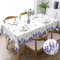 Tischdecke Outdoor Tischdecke Rechteckig Abwaschbar Gartentischdecke Tischdecken Fleckschutz Wasserdicht Tischtuch für Küche, Garten, Partys und Abendessen (Lavendel, 140x180 cm)