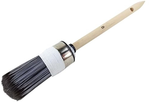 Scorprotect® SolidPro M Ringpinsel Größe 8, Kunstborsten, Fein Spitze Borste, 34 mm, für Dispersionen und Lacke