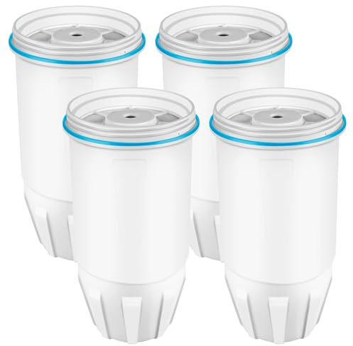 Water Filter Replacement for Zero Water Pitcher, 5-Stage 0-TDS, 4-Pack | Reduce Lead, Chromium, PFOA/PFOS. Fits ZR-001, ZR-017, ZR-004, ZP010