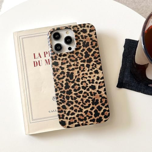 FIFTHAVE Handyhülle Kompatibel mit iPhone 13 Pro Hülle Leopard Schutzhülle Mädchen 6,1,Ultra Dünn iPhone 13 Pro Aesthetic Design Hülle Cute Leopard Muster TPU Silikon Case Bumper Cover Frauen
