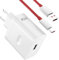 45W USB Ladegerät mit USB C Kabel für OnePlus Nord CE 5G N10 N300 N20 CE 2 Lite, Warp Charge Schnelllade Adapter SUPERVOOC Ladekabel 1 Meter für OnePlus 8 Pro 7 7T Pro Pad Oppo Reno12 F Realme 9 Pro 8