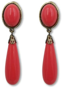 PENDIENTE FLAMENCA LAGRIMA MEDIANA (CORAL CLARO)