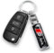 Universal Auto Kohlefaser Schlüsselanhänger Cover Logo Passend Kompatibel mit Audi A1 A2 A3 A4 A5 A6 A7 A8 Q2/Q3/Q4 e-tron/Q5/Q7/Q8 Q3 Q8 S3 S4 S5 S6 S7 S8 TT Zubehör