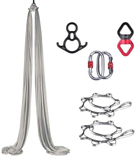 SAYEYBU Lufthängematte, Aerial-Yoga-Schaukel, Aerial-Yoga-Hängematte, Aerial-Yoga-Ausrüstung, Akrobatik-Tanz-Hängematte, Aerial-Seidenmaterial-Set,10,2.8 * 8m
