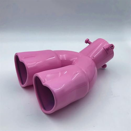 Endrohrblende Universelles Autozubehör, Herzförmiger Stil, Edelstahl-Auspuffspitzen, Schalldämpfer, Doppelrohr-Rohrspitzen Auto Auspuffspitze(Carbon Straight)