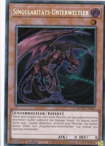 MZTM-DE042 - Singularitäts Unterweltler - Secret Rare - Deutsch - 1. Auflage - Maze of The Master - mit LMS Trading Fieldcenter-Karte Yugioh
