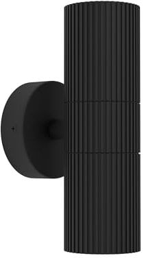 EGLO Wandlampe außen Tomelloso, Außenbeleuchtung Hauswand, Wand Außenlampe mit Uplight und Downlight, Außenwandleuchte aus Aluminium in Anthrazit, GU10 Fassung, IP44