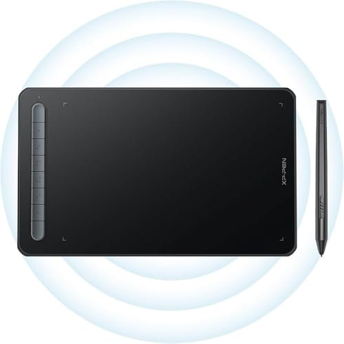Deco M Tableta Gráfica Dibujo Digital 8x5 Pulgadas con Lapiz de X3 Chip, Tableta Digitalizadora Compatible con Mac, Windows, Chromebook, Android y Linux, Mejor para Educación, Verde (Negro)