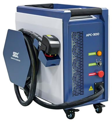 LYXC Machine de nettoyage laser à refroidissement par air de 200 W Machine de nettoyage laser pulsée pour le nettoyage du bois Classe 1 Puissance de sortie 0,39 mW Machine laser légère (APC-200)